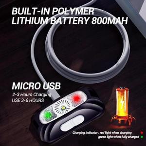 미니 소형 충전식 강력한 센서 헤드램프  낚시 캠핑 USB 헤드 손전등  COB LED 라이트 토치  프론트 랜턴