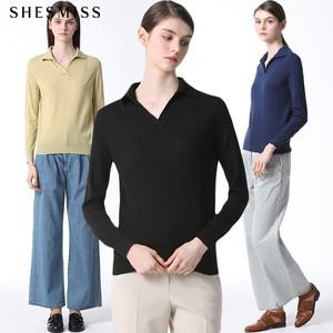 [쉬즈미스(SHESMISS)] 브이넥 오픈 카라 니트 (택가격: 138000원)