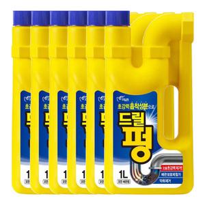 피죤 드릴펑 배수구 세정제 1L X 6개