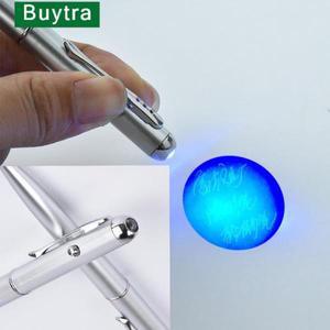 창의적인 매직 LED UV 라이트 볼펜, 히든 잉크 비밀 메시지 쓰기 드로잉 학교 용품, 1PC