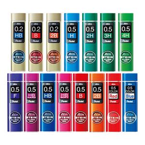 Pentel 아인슈타인 샤프심 0.2 0.5 /HB 2B B F H 2H 3H 4H 레드 블루 소프트 하드