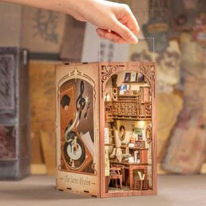 구석 키트 미니어처 선물용 조명 벚꽃 집만들기 장식 선물 DIY 가구 인형의 책장 시크릿 악장 방진 영화