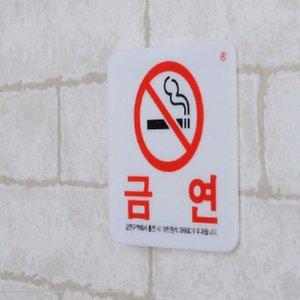 표지판 사인 금연 팻말 안내판 미니 스티커 흡연금지 (WFH1CNZ)
