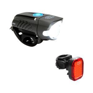NiteRider Swift 300 전면 자전거 라이트 Vmax+ 150 후면 콤보 팩 - USB 충전식 헤드라이트 LED 프론트 쉬