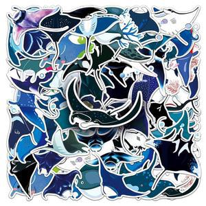 Devilfish 스티커 | 50피스 가오리 만타 레이 방수 비닐 데칼 물병 자전거 노트북 컴퓨터 휴대폰 스케이트