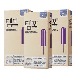 템포 탐폰 내추럴 레귤러 8P X 3팩