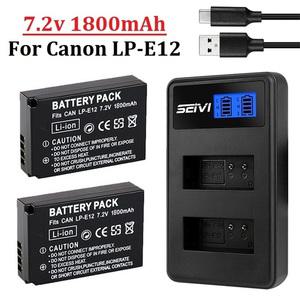 호환 캐논 EOS M10 Kiss X7 Rebel SL1 100D DSLR 배터리 L50LP-E12 LPE12 LP E12 카메라 1800mAh