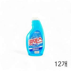 윈덱스 유리세정제 500ml X 12개 리필용 자동차유리 유리창청소 거울세정제 유리세제 세차용품 거울청소