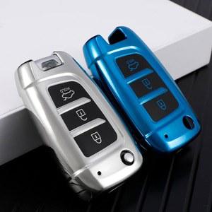 키케이스 현대 투손 코나 아제라 솔라리스 Elantra i30 i35 i40 소프트 TPU 자동차 접이식 케이스 보호 커버