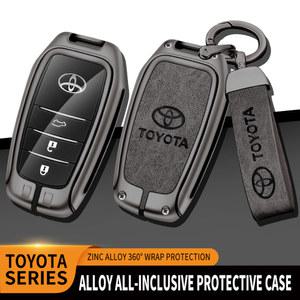 키케이스 Toyota Land Cruiser 200 Prado Crown Yaris Cross Hilux Innova Fortuner Camry Alphard PREVIA Vellfire 자동차 케이스 커버