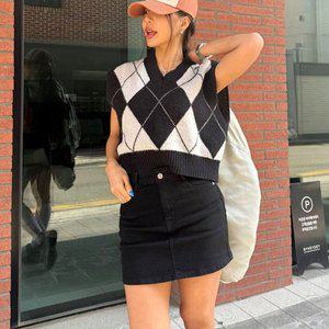 [신세계라이브쇼핑][옷자락] 여자 봄 캠퍼스룩 블랙 짧은치마 골반패드 미니스커트