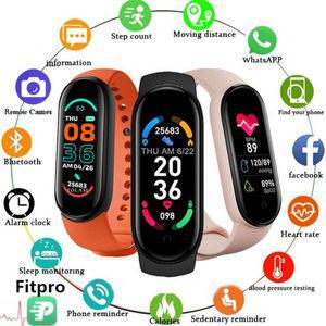 스마트 워치 손목 밴드 M6 피트니스 스포츠 Fitpro 버전 블루투스 음악 심장 박동 사진 Smart시계 Xiaomi