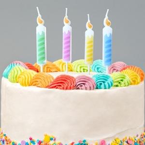 케이크초 생일파티용품 생일초 초 (4개입) 해피파티 생일 파티초 파스텔