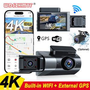 화물차 블랙 박스 4K 자동차 DVR 채널 전면 내부 후면보기 카메라 GPS WIFI 대시 비디오 레코더 차량 액세서리
