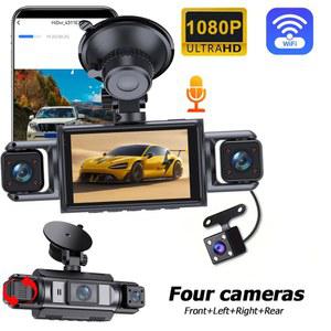 화물차 블랙 박스 대시 카메라 채널 자동차 DVR 4CH 360 가지 방법 자동 비디오 레코더 24H 주차 모니터