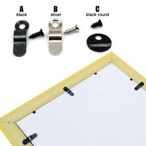 50pcs 금속 철 구부러진 활 아치 탄성 봄 그림 사진 거울 프레임 백 보드 턴 버튼 클립 나사와 스냅