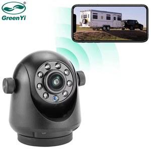 화물차 블랙 박스 GreenYi 5G WiFi 마그네틱 히치 무선 후면보기 카메라 야간 투시경 iPhone Android 트레일러 RV 트럭 충전식