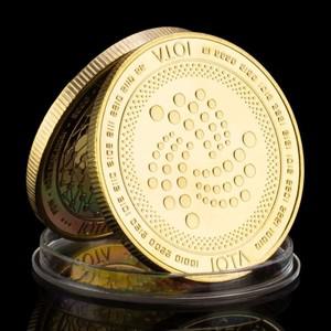 1PCS Cryptocurrency IOTA 코인 금도금 소장 컬렉션 아트 실제 기념 동전