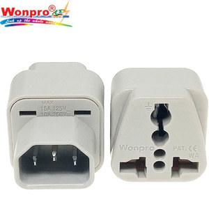 범용 IEC320-C14 수 플러그 어댑터 변환기 AC250V 10A Wonpro WA-320