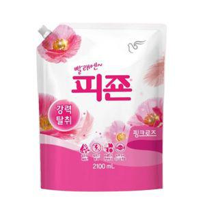 피죤 섬유유연제 핑크로즈, 2100ml 리필, 6개