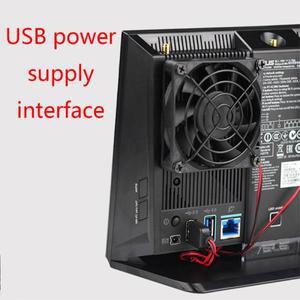 1세트 냉각 팬 A-SUS RT-AC68U/AC86U/AC87U/R8000/AC5300 라우터 라디에이터 용 USB 전원 공급 장치 쿨러