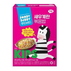 푸디버디 새우계란볶음밥 (180g x 2입) 360g 엄마반찬 밑반찬 입맛도는반찬 아기반찬 맛있는반찬