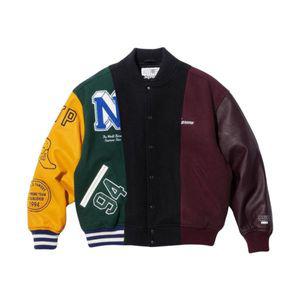 [정품 보증] Supreme x MM6 Maison 슈프림 x MM6 메종 마르지엘라 스플릿 바시티 자켓 멀티컬러 - 24SS