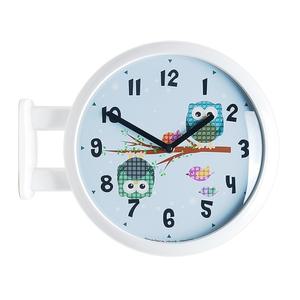 Character Double Clock 부엉이 Owl4(WH)인테리어벽시계 벽걸이양면 소품 집들이 거실