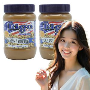 리고 크리미 땅콩버터 510g 2개 부드러운 피넛버터 빵잼 토스트 스프레드