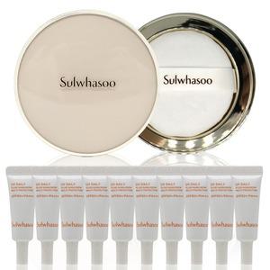 설화수 퍼펙팅 파우더 21호+상백플루이드 선크림 30ml(3ml 10개) 
