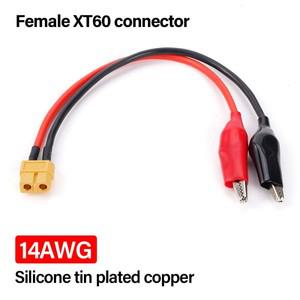XT60 커넥터 케이블 SKYRC 충전기 용 악어 클립 모터 런인 측정 도구 14AWG 20cm 와이어 배터리