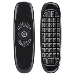 C120 RGB 7 백라이트 에어 마우스 자이로 센서, 무선 2.4G RF 키보드 리모컨, 게임 안드로이드 스마트 TV