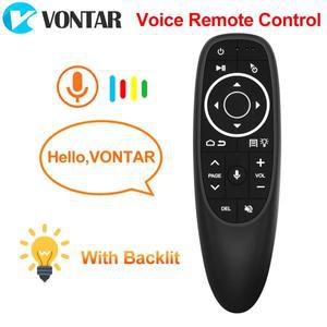 VONTAR G10 Pro 음성 원격 제어 2.4G 무선 마우스 자이로 스코프 IR 안드로이드 tv 박스 학습 HK1 H96 Max