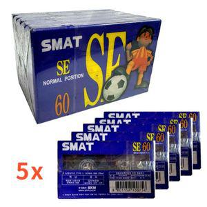 SMAT 오디오 카세트 녹음 공테이프 60분x5개 라벨포함
