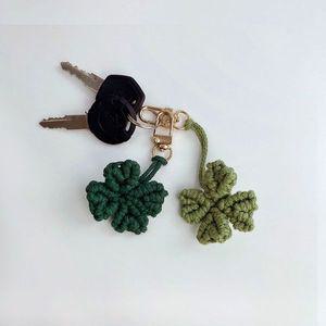 [기타]마크라메 네잎클로버 키링 열쇠고리 만들기 DIY 키트