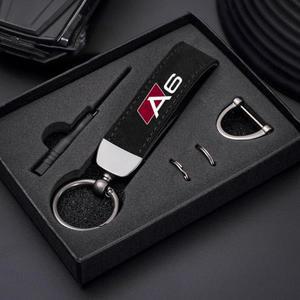 안티-분실 금속 키 체인 버클 스웨이드 가죽 자동차 스타일링 아우디 스포츠 RS A1 A3 A4 B7 B8 A5 A6 A7 A