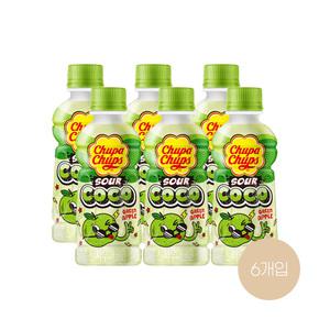 츄파춥스 사우어코코 청사과 240ml (1팩/6개입) 이온음료 비타민