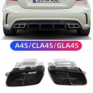 메르세데스-벤츠 A45/CLA45/GLA45 AMG 사각 입 테일 파이프 W117 머플러 팁 스테인레스 스틸 배기관에 적합
