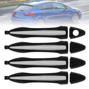 자동차 용품 1pc 외부 도어 핸들 크롬 블랙 전면 후면 왼쪽 오른쪽 Kia Forte Cerato 2014- 교체 82652A703