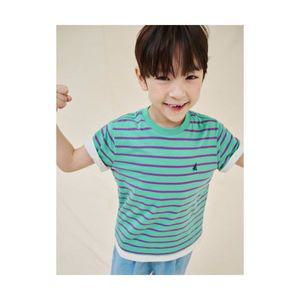 빈폴 키즈 BEANPOLE KIDS Essential 스트라이프 반팔 티셔츠 그린 BI5242UE5M 305532