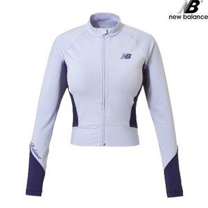 [뉴발란스] NBMDE2W702-BL 에센셜 집업 래쉬가드 슬림핏 내장캡 여성 수영복