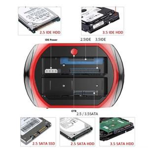 10 IN IDE SATA USB3.0 듀얼 베이 외장형 하드 디스크 드라이브 2.5인치 HDD 도킹 스테이션 원터치 백업 허