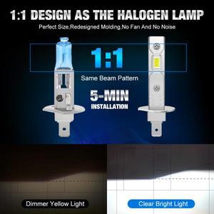 자동차 조명 XSTORM H1 H3 LED 헤드 라이트 전구  50W 20000LM CSP 자동차 전조등 팬리스 다이오드 안개 램