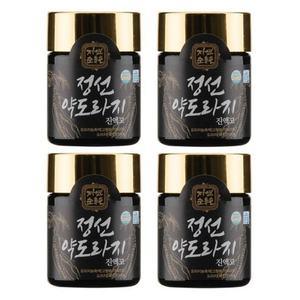 강원도 정선 약도라지 진액고 고형분 70이상의 초고농축 면역증진 도라지청 도라지 엑기스 100g 4개