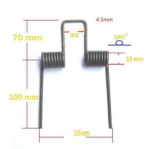 직각 90 180 270 도 더블 토션 스프링 대형 와이어 직경 3.5mm 4.5MM 2 개