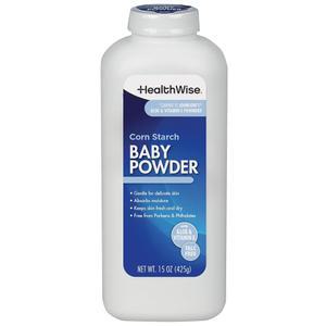 HealthWise 옥수수 전분 베이비 파우더 알로에 + 비타민 E 탈크 프리 파라벤 및 프탈레이트 수분 흡수 425g