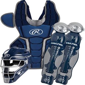 Rawlings RENEGADE 2.0 포수 세트 야구 NOCSAE  중급 12-15 네이비 실버