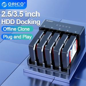 ORICO 하드 드라이브 도킹 스테이션 2/5 베이 SATA - USB 3.0 오프라인 복제 기능 2.5/3.5인치 HDD/SSDStat