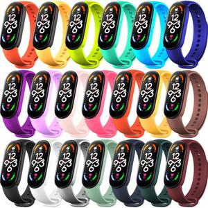 Xiaomi Mi Band 용 실리콘 스트랩 5 6 7 암찌 스포츠 시계 손목 밴드 Miband4 miband7 Correa Mi band 3 4