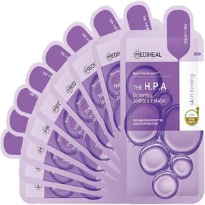 메디힐 Mediheal 앰플 마스크 10P 수분 보급 빛나는 각질 케어 거친 건조 더 H.P.A